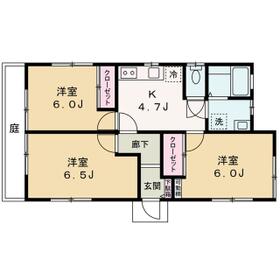 鳥取貸家の間取り