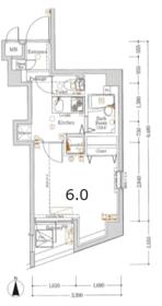 ＸＥＢＥＣ中延・604号室の間取り