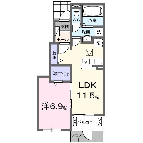 クレールAの間取り