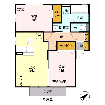 ベルボナール Dの間取り