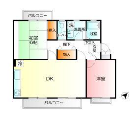 パステル東林間の間取り