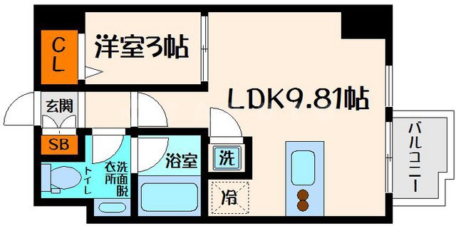 中野町の完工年月(2007年10月)築の賃貸マンションの間取り
