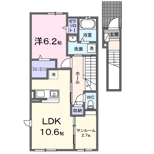 シルク グレイス Ⅱの間取り