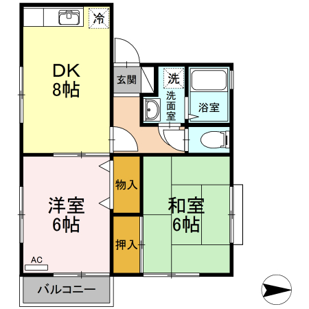 グローヴ Ⅰの間取り