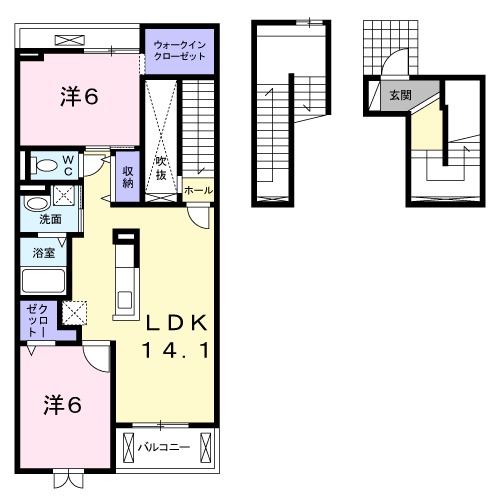 ピュア ウエストの間取り
