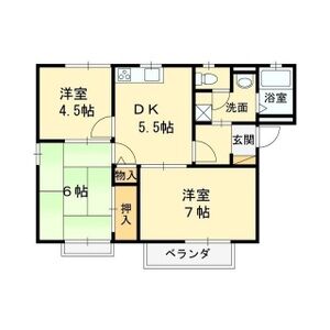 サンプレイス貝塚A棟B棟C棟の間取り
