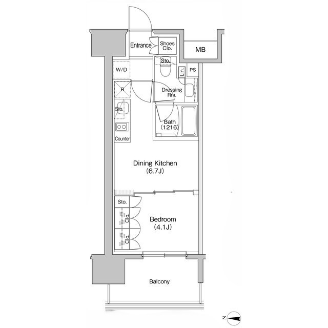 ザ・パークハビオ新栄の間取り