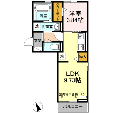 アイティーオーD-room東新町 南館の間取り