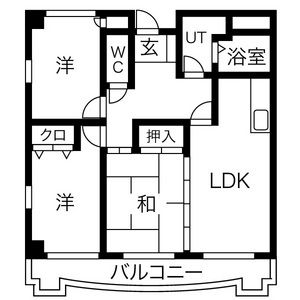 カルム江坂の間取り