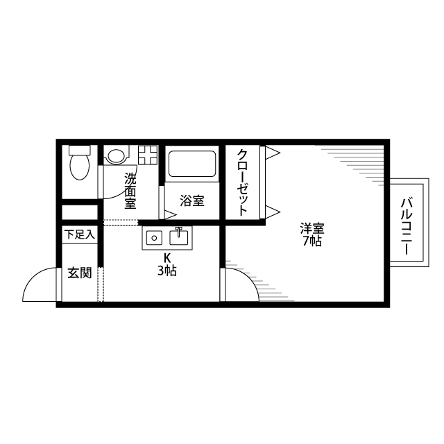 アンプルールmilleの間取り