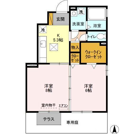 グリーンヴィラ カラビナBの間取り