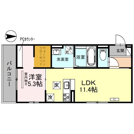 J'fort京都山科Ⅱの間取り