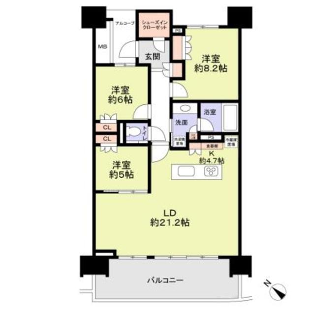 HARUMIFLAG SUN VILLAの間取り