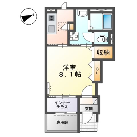 BERG W(ベルク若宮)の間取り