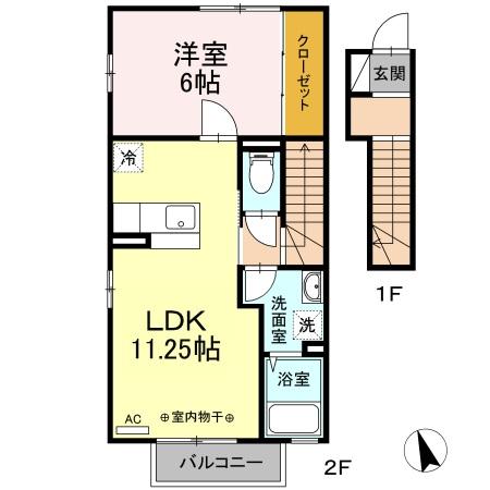 セジュール モト Cの間取り