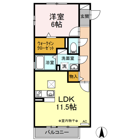 プロシード下条の間取り