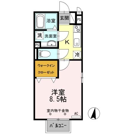 サニーコート丸領 Bの間取り