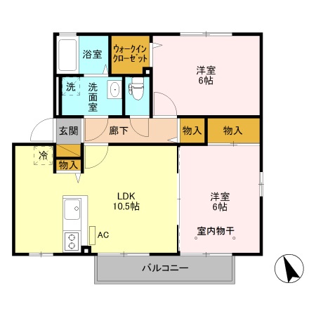 ガーデンヒルズ Bの間取り