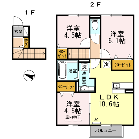 ルーシェリアフクマの間取り
