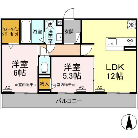 ドゥ・クラージュの間取り