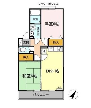 ヒルサイドタウンA棟の間取り