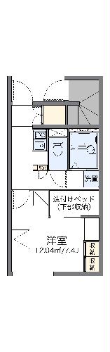 レオパレスウッド ワークの間取り