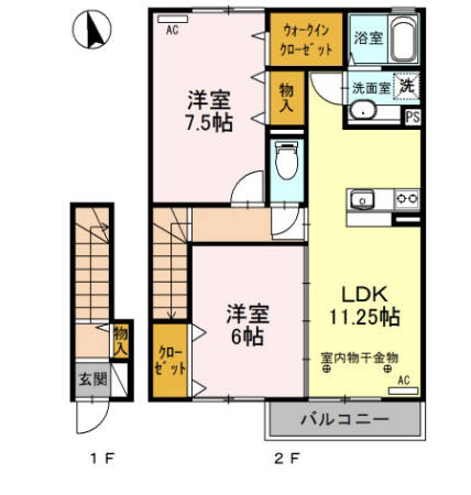 ノールベルク Aの間取り