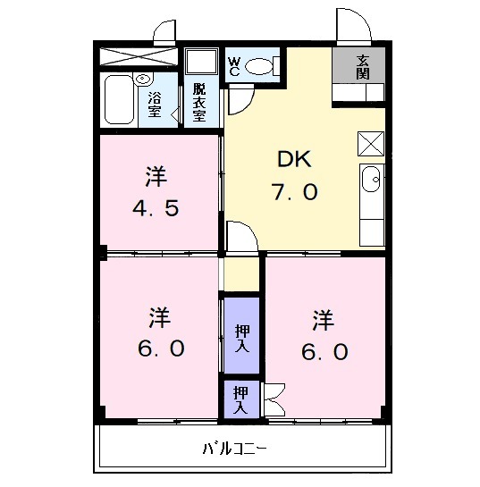 シティハイツ松下の間取り