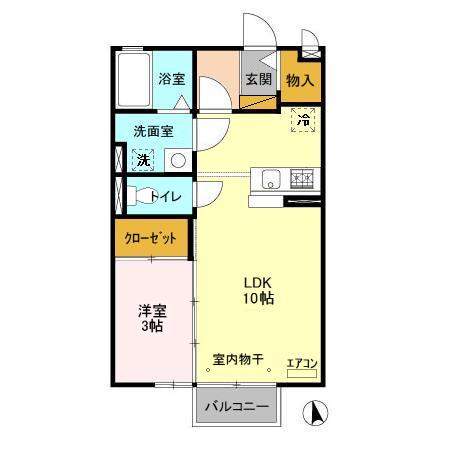 ウィルスクエア Dの間取り