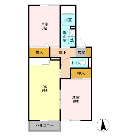 エミネンスナカオ Aの間取り