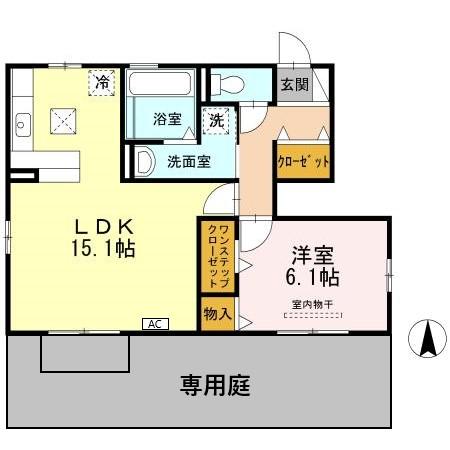 D-room琴塚 Aの間取り