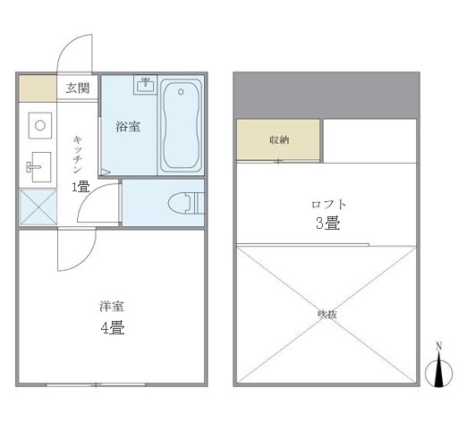 八景舎高円寺南Bの間取り