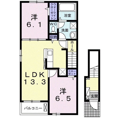 ネオグラース KTの間取り