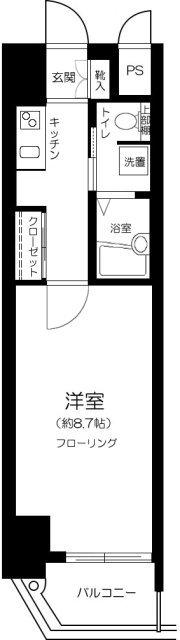 ＭＵＳＩＣＪＯＹ根岸・601号室の間取り