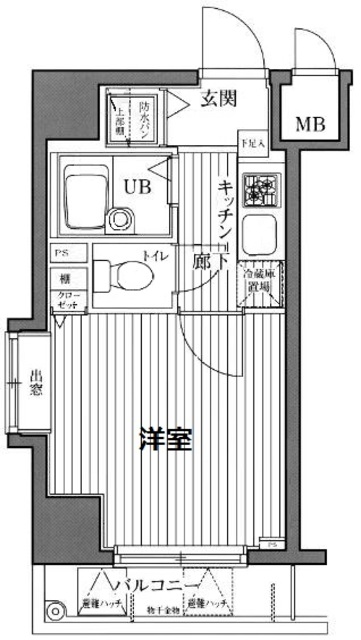 ガラ・ステージ芝公園駅前・408号室の間取り