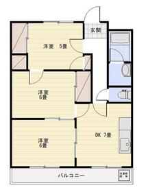 尾野スカイハイツ1の間取り