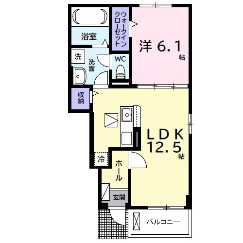 オコナ館山Ⅱの間取り