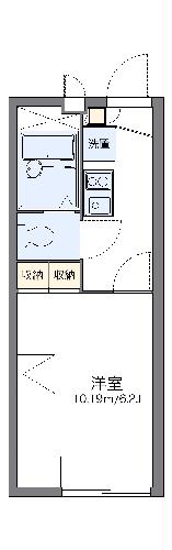レオパレスサスジュウ Ⅱの間取り