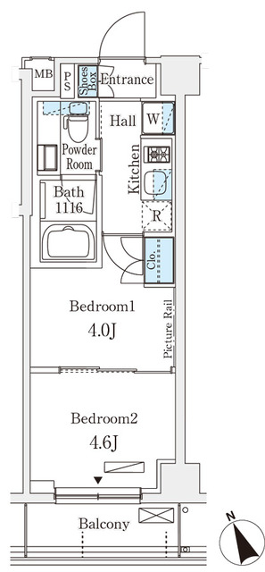 アリビオ学芸大学の間取り
