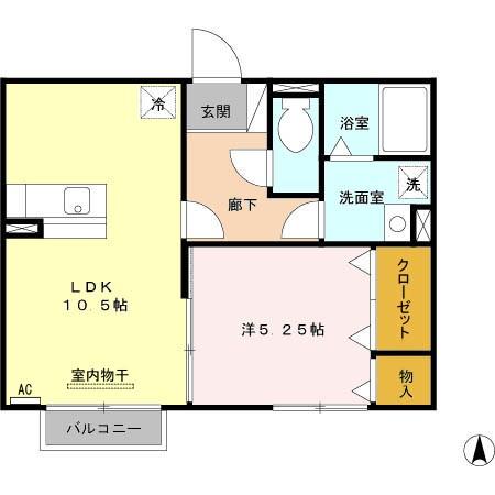 コートハウス岐陽II Cの間取り