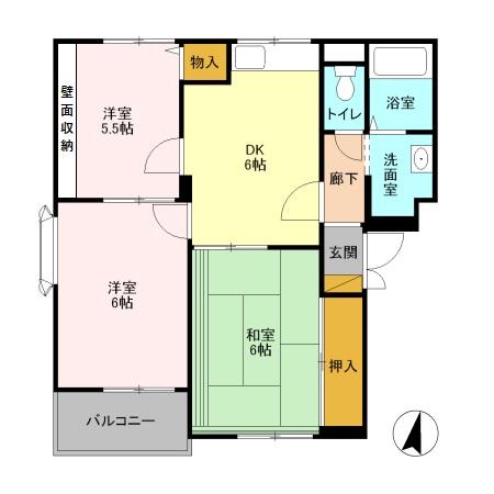 ヴァンベール山口Bの間取り