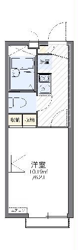 レオパレス弥勒寺Ⅱの間取り
