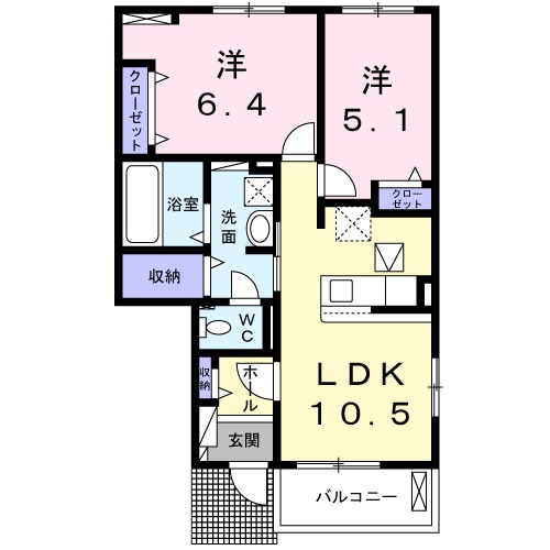 カンパネラⅠの間取り