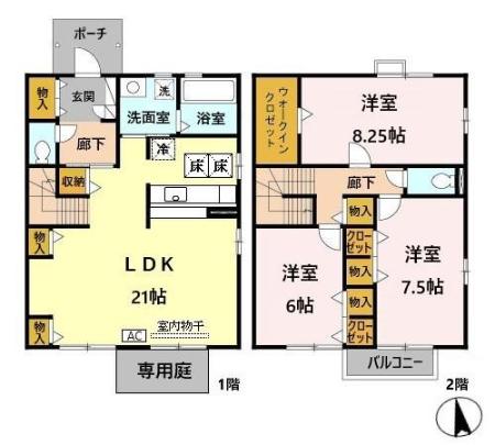 グラン・ラフィーネ ABの間取り