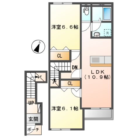 コーポさわの間取り