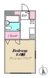 パンタナール碑文谷・201号室の間取り