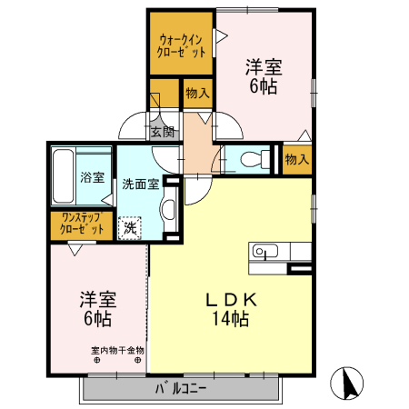 ベルクロシェットの間取り