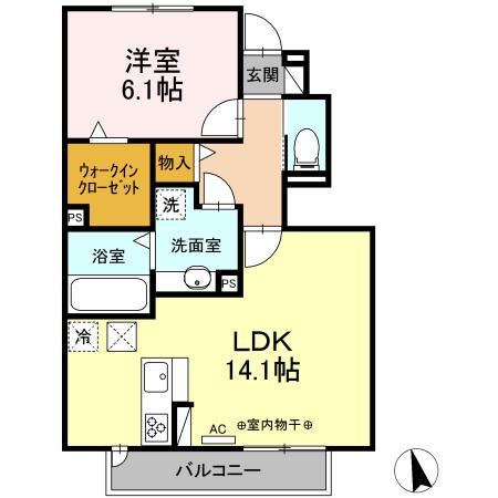 エスポワール(旧)D-room日永西の間取り