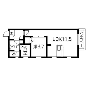 クラージュ本陣の間取り