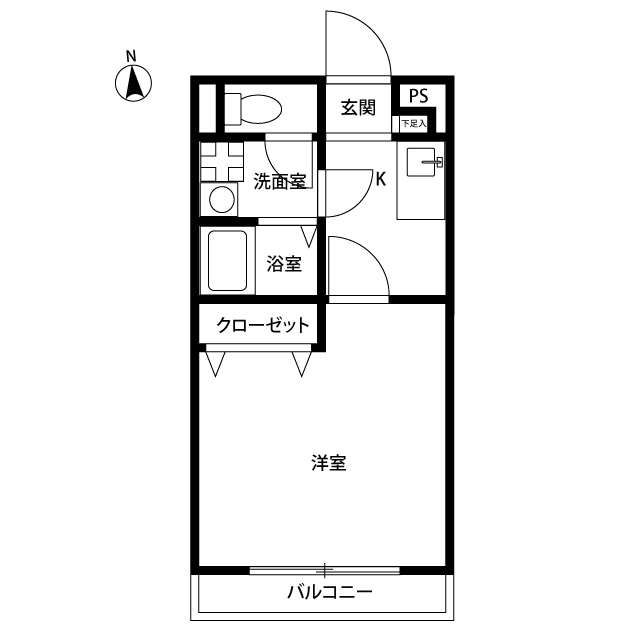 アムール グリーンヒルⅡの間取り